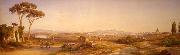 unknow artist View of Rome from Via Trionfale, close to the Madonna del Rosario convent. oil painting reproduction
